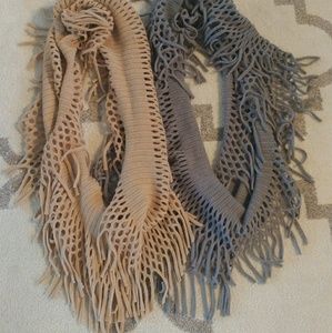 Fringed Infinity Scarves